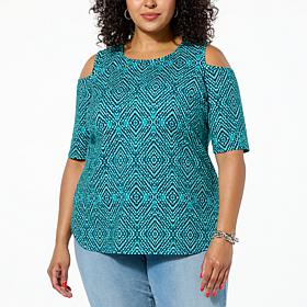DG2 by Diane Gilman From the Vault Cold-Shoulder Swing Top