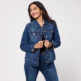 DG2 by Diane Gilman New Classic Stretch Crystal Embellished Jacket