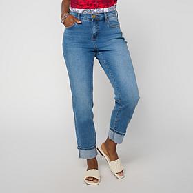 DG2 by Diane Gilman New Classic Stretch Cuffed Girlfriend Jean