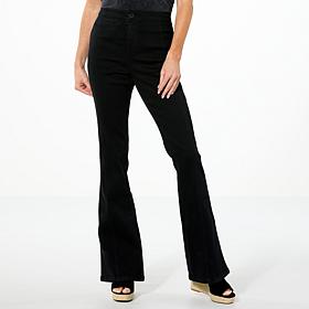 DG2 by Diane Gilman New Classic Stretch Denim Angled Seam Flare Jean