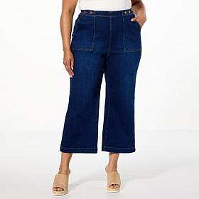 DG2 by Diane Gilman New Classic Stretch Denim Patch Pocket Crop Jean