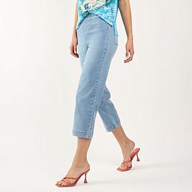 DG2 by Diane Gilman New Classic Stretch Denim Straight Leg Crop Jean