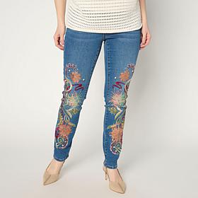 DG2 by Diane Gilman New Classic Stretch Embellished Skinny Jean