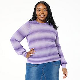 DG2 by Diane Gilman Ombre Blouson Pullover Sweater