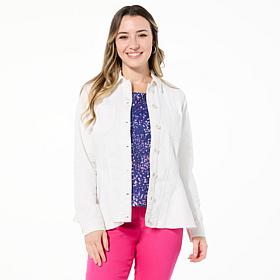 DG2 by Diane Gilman Soft & Sleek Fit-and-Flare Denim Jacket