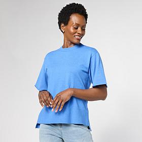 DG2 by Diane Gilman Softease Relaxed Short-Sleeve Sweater