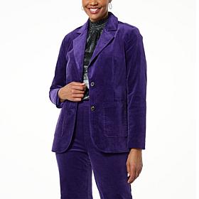 DG2 by Diane Gilman Stretch Velvet Blazer