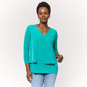 DG2 by Diane Gilman V-Neck 3/4-Sleeve Easy Top