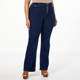 DG2 by Diane Gilman Virtual Stretch Denim Button Fly Bootcut Jean