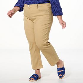 DG2 by Diane Gilman Virtual Stretch Denim Straight Leg Crop Jean