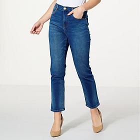 DG2 by Diane Gilman Virtual Stretch Denim Straight Leg Crop Jean