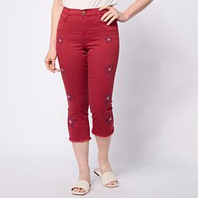 DG2 by Diane Legacy Stretch Front Seam Americana Straight Cropped Jean