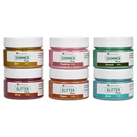 Diamond Press Glimmer and Shimmer Paste Set of 6