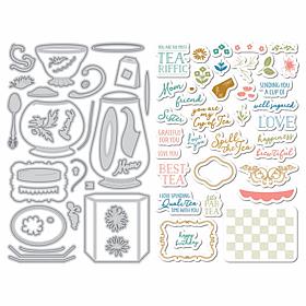 Diamond Press Spill the Tea Stamp and Die Kit