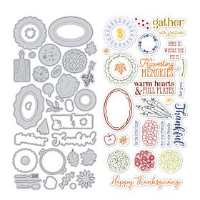 Diamond Press Thanksgiving Table Stamp & Die Set  