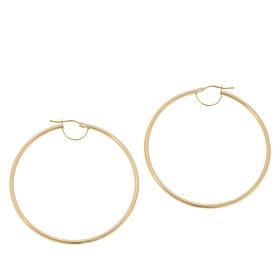 Dieci 10K Gold 2" Polished  Hoop Earrings