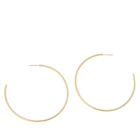 Dieci 10K Gold Electroform Polished  Hoop Earrings - 2.5"