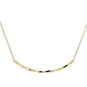 Dieci 10K Gold Forzatina Chain Crescent Moon Pendant Necklace