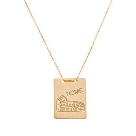 Dieci 10K Gold Rome Colosseum Necklace