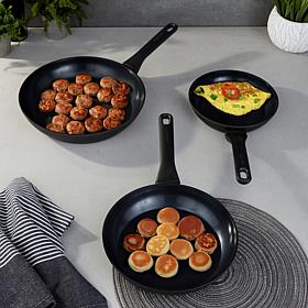 DiNA Helix 3pc Nonstick Ceramic Fry Pan Set