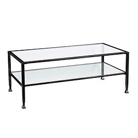 Dina Metal/Glass Rectangular Cocktail Table - Black