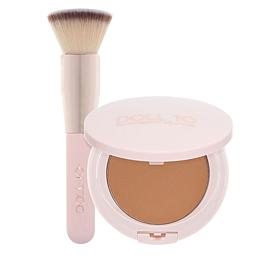 Doll 10 TCE Super Coverage Serum Powder Foundation with Brush