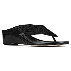 Donald Pliner Vylette Hooded Thong Mini Wedge Sandal