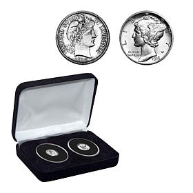 Double-Dated 1916 Barber and Mercury Dime Coin Set