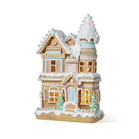 Double-Layered Christmas Macaron Resin Village Table Decor