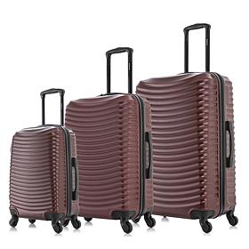 DUKAP Adly 3-Piece Lightweight Hardside Spinner Luggage Set