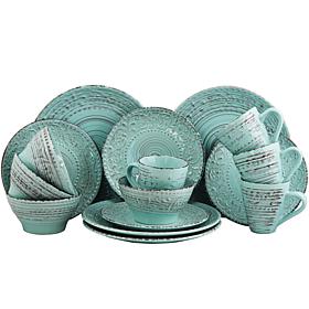 Elama Ocean Breeze 16-piece  Dinnerware Set