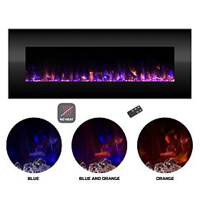 Electric Fireplace- Wall Mount Color Changing LED (NO HEAT) 54 quot;