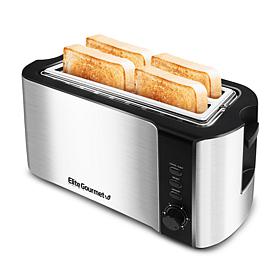 Elite Platinum Stainless Steel 4-Slice Long Slot Toaster