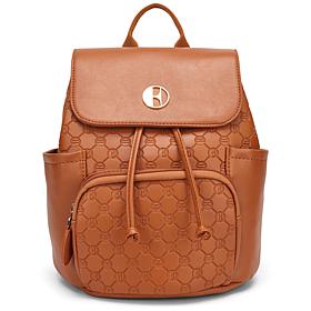 ELLE Compass 10L Vegan Leather Monogram Mini Backpack