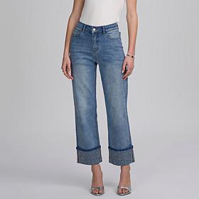 Elle Get the Look Embellished Cuff Jean