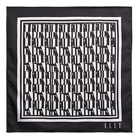 ELLE Get the Look Graphic Print Satin Scarf