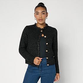 Elle Get the Look Lurex Tweed Cardigan