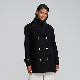 Elle Get the Look Melton Peacoat
