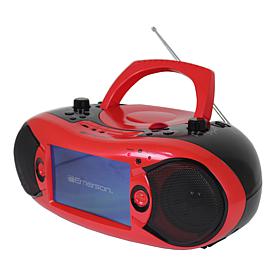 Emerson 7" LCD Wireless Stereo Boombox w/TV, CD/DVD, & AM/FM