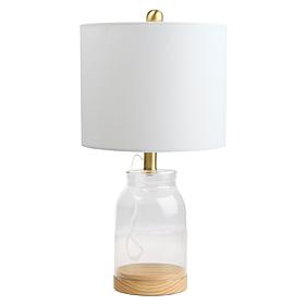Emryn House 21" Fillable Glass Table Lamp w/LED Bulb