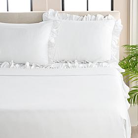 Emryn House 300TC 100% Cotton 4-piece Ruffle Sheet Set