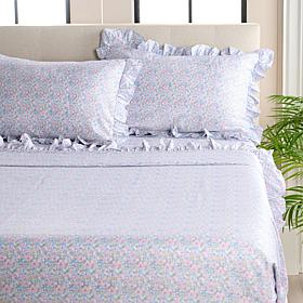 Emryn House 300TC 100% Cotton 4-piece Ruffle Sheet Set