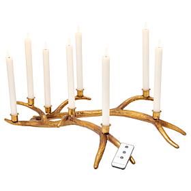 Emryn House Antler Candelabra with Wax LED Candles