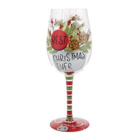 Enesco Lolita Best Christmas Ever Handmade Stemmed Glass 15oz