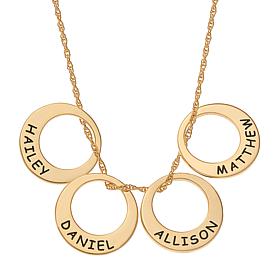 Engraved Name 4-Disc Necklace