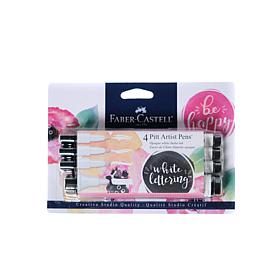 Faber-Castell White Lettering Pitt Artist Pens Set of 4