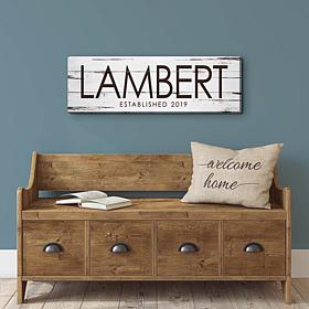 Family Name Personalized 9x27 Canvas
