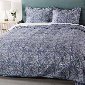 Farm to Home Organic Cotton Indigo Batik Design Duvet Set - King