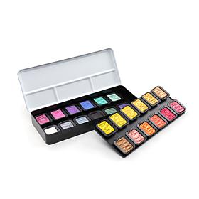 Finetec Pearlescent Colors 24-Pack in a Metal Box