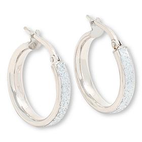 Fiorenza 0.75" Stardust Gold-Plated Hoop Earrings